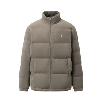 Polowalk men's short bread down jacket 2025 winter new product stand collar 90 duck down down jacket gray green down filling approximately 120.5~147.2g m 170/m