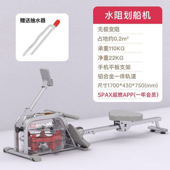 Water resistance smart painting rowing machine indoor aerobic home fat burning painting rowing machine weight loss exercise and fitness equipment shuanggui silver gray + app one-year membership