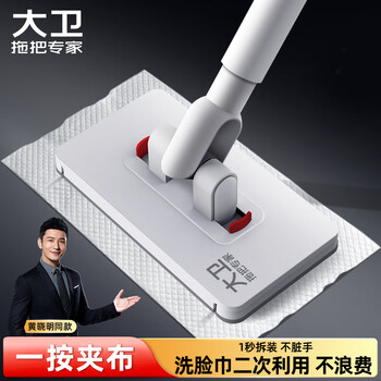 David face towel flat mop 16cm pole length 95cm 5 cloth z12 mini mop 1 second disassembly without dirtying hands