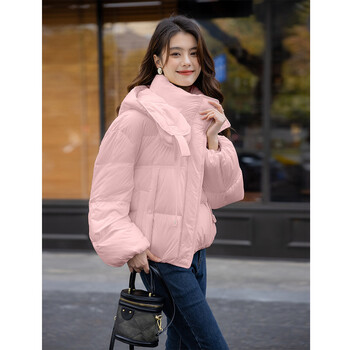 Ives (itisf4) anchor red down jacket winter korean version thick warmth high-level loose 90 white duck down pink s