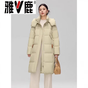 Yalu pinghu down jacket women's winter 2026 winter new style mid-length fashion casual thickened puff warm jacket gray mint milk green s _recommended 90-110 catties