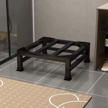 Shiganu universal washing machine base bracket refrigerator dishwasher plus elevated rack iron art storage rack black length 60*width 50*height 20 cm