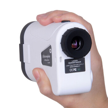 He jiagong laser range finder golf telescope distance measurement speed angle measurement high-precision measurer white and black 1200m