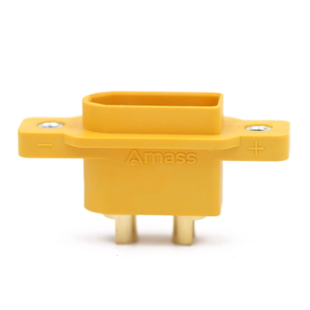 Amass xt90ne with m2.5 nut embedded panel holder amass model aircraft connector amass model accessories yellow male power connector yellow male