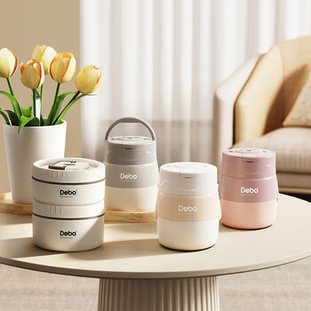 Debo portable breakfast cup soup cup with lid office lunch box soup can