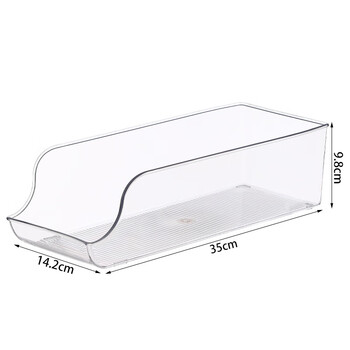 He jiagong refrigerator beverage pusher refrigerator beverage beer pusher home deep cabinet refrigerator freezer storage box convenient beverage storage box-striped base model