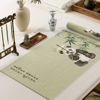 Fantasy new chinese style felt mat zen wool table mat primary school students' brush calligraphy special table cloth calligraphy and painting felt cloth table flag green bamboo fragrance felt mat 30x40cm ancient style and ancient charm
