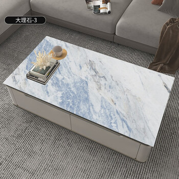 Sanqihu marble table mat oil-proof and waterproof high-grade anti-scalding coffee table mat no-wash high-temperature resistant tablecloth marble-3 leather 75*120