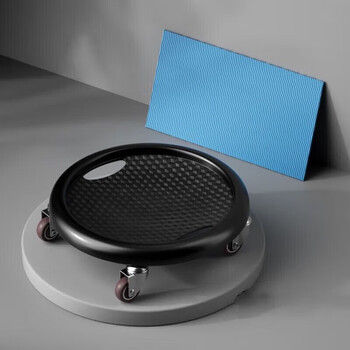 Steel-faced abdominal muscle sliding disc sliding disc abdominal wheel men's home indoor fitness abdominal core strength training equipment pink - four-wheel silent abdominal disc