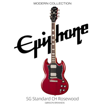 Epiphone rosewood fretboard sg standard ch cherry red devil horn rock electric guitar original bag