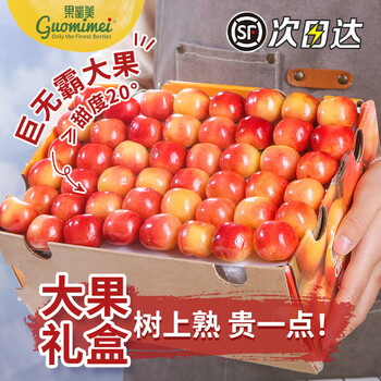 Fruit honey meimei 3kg dalian guojia red and yellow cherries 5j seasonal golden cherries fresh fruit large box 1kg (net weight) 500g 6j_35mm and above