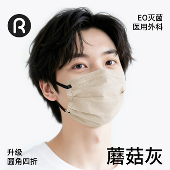 Runmi biotechnology 40% off large space medical surgical mask sterilization grade high-value gray 40% off mushroom gray/50 pieces