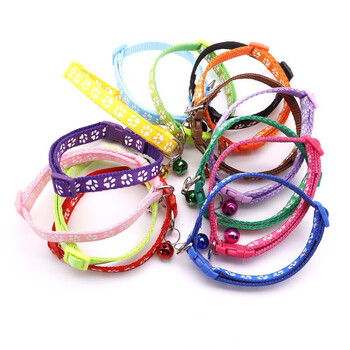 Pet leash, small dog rope collar, dog leash, outdoor leash, single rope, footprint, small rope, red, 1 single collar, 1.0 cm wide, recommended 2-10 catties