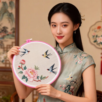 Laojieyuan embroidery frame cross-stitch tool special bracket embroidery small clip auxiliary artifact embroidery frame support frame 21 cm round embroidery frame adjustable size