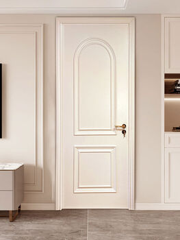 Pickup cat french cream style bedroom door silent room door solid wood composite painted door wooden door home interior door set door french wooden door log mechanical core material filled solid door cover