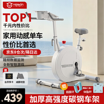 Yingerjian spinning bicycle magnetically controlled home silent small bicycle indoor weight loss exercise sports fitness equipment physical resistance adjustment 2.0 covers an area of 0.49