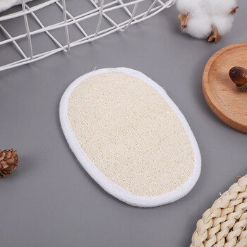 Shantou lincun home use thickened natural loofah bath and mud remover picture style 0*4.5cm