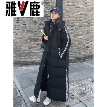 Yalu 450g white duck down jacket, super long to ankle, women's knee-length 2026 winter new style, northeast minus 40 degrees s _within 110 pounds