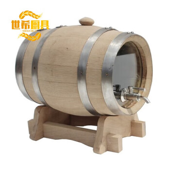 Shixi american imported oak wine barrel visible oak barrel 3l5l10 liter internal baking without topcoat imported wine aging 5 liter glass bottom-visible