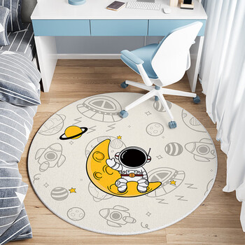 Sanqihu round carpet room study chair desk computer swivel chair mat bedroom room reading area floor mat children's fun park 3h round diameter 180cm high-end carpet surface
