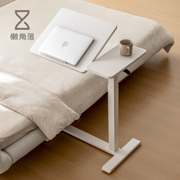 Lazy corner mobile lift desk computer desk bedside table storage rack study desk desk lazy desk simple workbench white reversible model