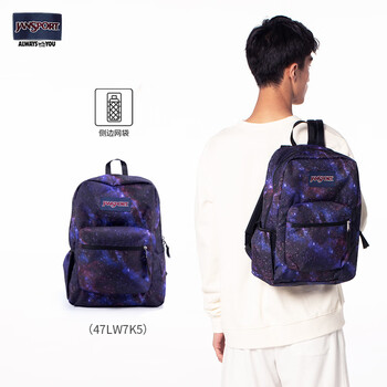 Jansport candy sweet core female student school bag casual commuting backpack ab5 47lw7k5-galaxy galaxy diagram-water cup side pocket
