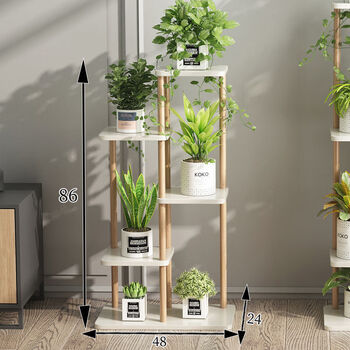 Fantasy solid wood new chinese style ancient rack ornaments bookshelf display cabinet duobao pavilion tea set partition tea storage storage shelf nordic no. 2 flower stand 5 layers 11.2 meters