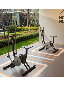 Park community outdoor square fitness equipment exercise path middle-aged and elderly walking boat drawing machine cloud hand dark blue