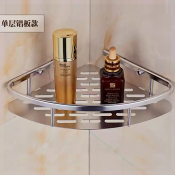 Xmsj punched bathroom triangle storage rack kitchen bathroom toilet bathroom tripod storage rack wall hanging single layer triangle plate-punched