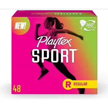 Playtex sports long catheter tampon sanitary napkin swim built-in sports 48 count - long catheter - regular size r 1 pc