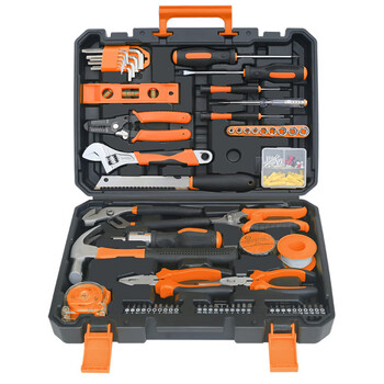 Regal haofeng 11110-piece hardware tool set household tool box combination tool set woodworking electrician tool 8110-orange