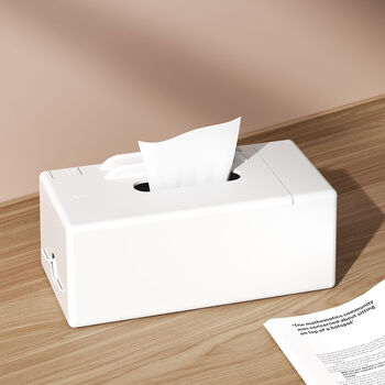 Fantasy paper box home living room restaurant coffee table creative simple new multi-functional toothpick cotton swab with spring tissue box white