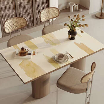 Yusenyi high-end tablecloth, no-wash, oil-proof, waterproof, anti-scalding, windproof table mat, dining table mat, coffee table cloth, tablecloth, dream blooming d 85x150cm