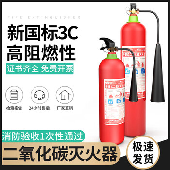 Carbon dioxide fire extinguisher portable dry ice 2/3/5kg 7kg home store factory special fire fighting equipment 24kg carbon dioxide