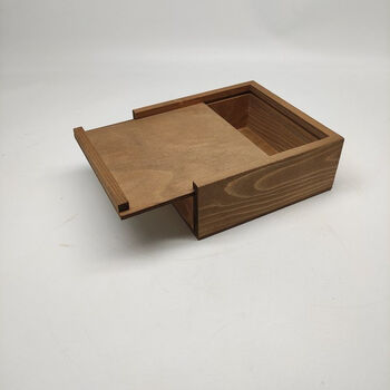 Fantasy retro color pull-out wooden box walnut color storage box figure storage wooden box rectangular wooden box customized wooden box 15x15x6cm