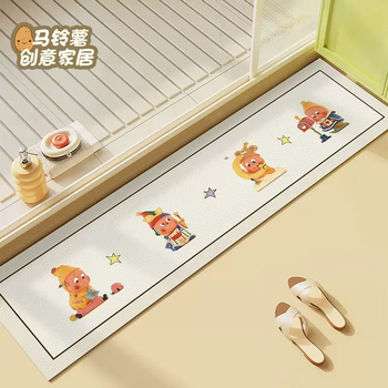Yusenyi xingren bathroom floor mat bathroom threshold stone mat water-absorbent non-slip door carpet diatom mud long foot mat threshold mat cute stars e style 20x60cm (ultra-thin no jam door)