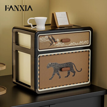 Summer mid-autumn style storage box entrance door ornament storage box dressing table cosmetics skin care products retro storage box