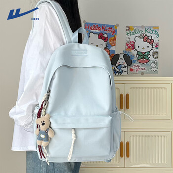 Warrior schoolbag junior high school girls primary school students 2026 new high-value backpack high school students and college students large capacity backpack blue large single bag