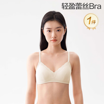 All-cotton era women's underwear bra 7a antibacterial wire-free sexy lace micro push-up bra for women 2026 new style