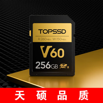 Topssd high-quality sd card | 260mb/s | v60 series | uhs-ii second generation dual-core | born for professional imaging