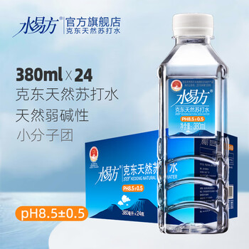 Shui yifang (syf) shui yifang kedong natural soda water 380ml*24 bottles of non-steamed weakly alkaline drinking soda water in a box