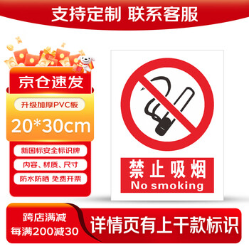 Jipang safety sign, electric fire warning sign, warning sign, construction site slogan, construction site factory warehouse workshop sign customization, no smoking 20*30cm