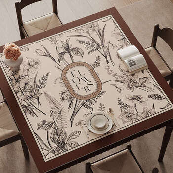 Fantasy square table mat no-wash square table cloth living room square table coffee table mat chazelle pebbled leather 50x50cm leather texture