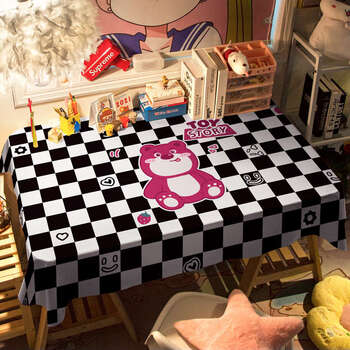 Yusenyi tablecloth cute desk computer coffee table mat desk dust cover cloth miscellaneous black 8d9 color according to the picture 80x130/suitable for around 50x100 desktop
