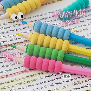 Yusenyi ins sponge pencil holder, high-looking primary school student pencil sheath, anti-hand cocoon, wear-resistant, anti-slip protective cover, super decompression, 10 special threads for regular pencils