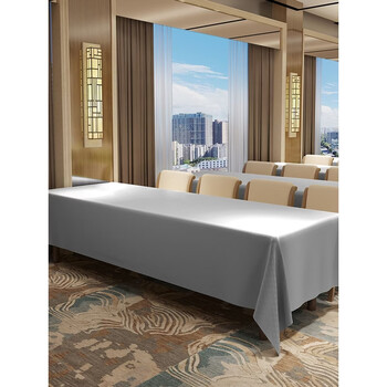 Fantasy hotel conference tablecloth event layout exhibition rectangular long table red table cover tablecloth thickened waterproof gray 200x450cm
