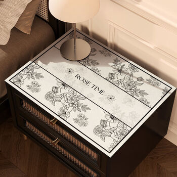 Fantasy style bedside table mat table mat retro high-end waterproof and anti-scalding leather tablecloth dust cover cover mat shumei zhanxin leather square right-angle tablecloth 45x50cm rag to wipe