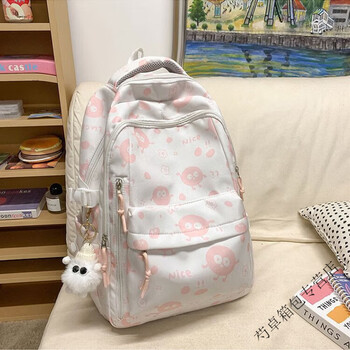 Ye yu school bag for primary school girls, cute and beautiful graffiti design backpack, large capacity, lightweight junior high school student backpack, pink, standard version, single bag