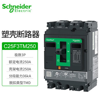 Schneider electric plastic case circuit breaker thermal magnetic tripper nsx250f tm250d 3p3d c25f3tm250