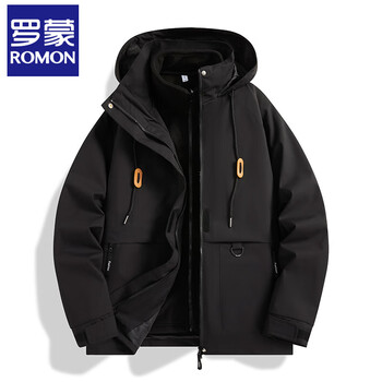 Romon jacket for men and women 2025 new winter windproof thickened outdoor three-in-one jacket for men
